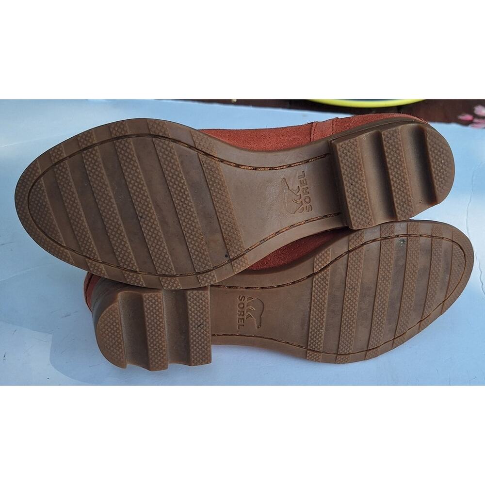Sorel Women's Lolla Cutout Suede Bootie Burnt Orange Rust Waterproof Size 6.5 - Picture 8 of 11